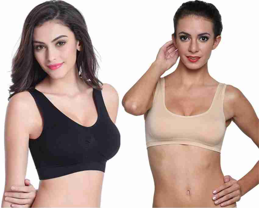 Buy ASJAR Women's Padded Camisole Top Bra Yoga Sports Bras Gym Workout Tank  Free Size (Pack of 1) (Black) at