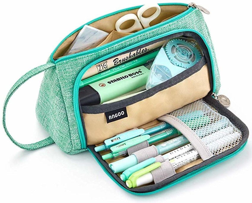 HASTHIP Soft Touch Pencil Case with Compartments
