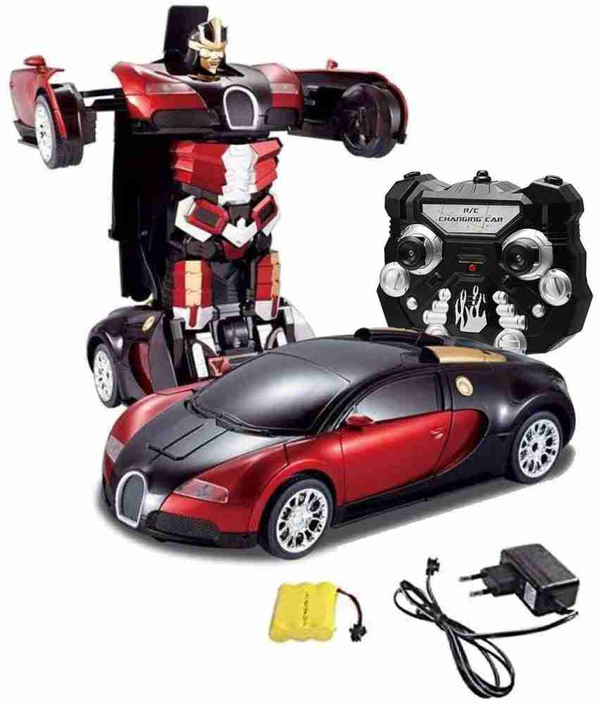 Remote control transformer toy car store with lights