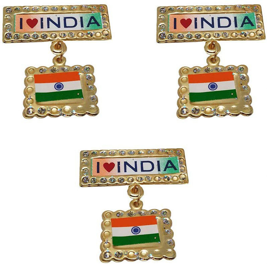 salvusappsolutions Indian Flag Lapel Pin Brooch for T Shirt Saree