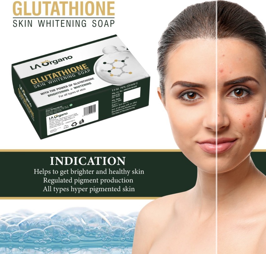 LA Organo Glutathione Skin whitening Soap Price in India Buy LA