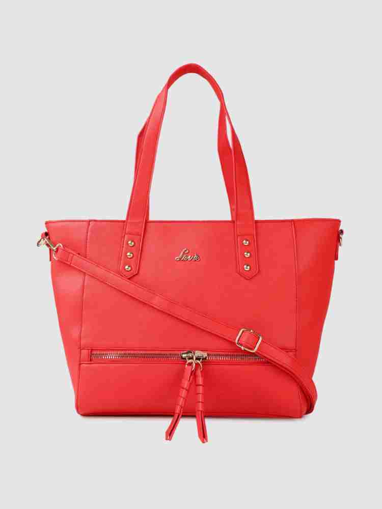 Lavie red solid 2025 shoulder bag