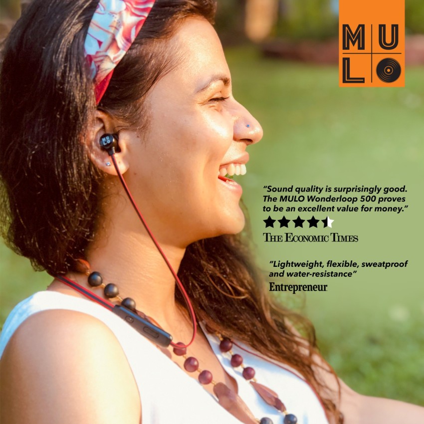 Mulo wonderloop 500 wireless neckband earphone with deep bass sound new arrivals