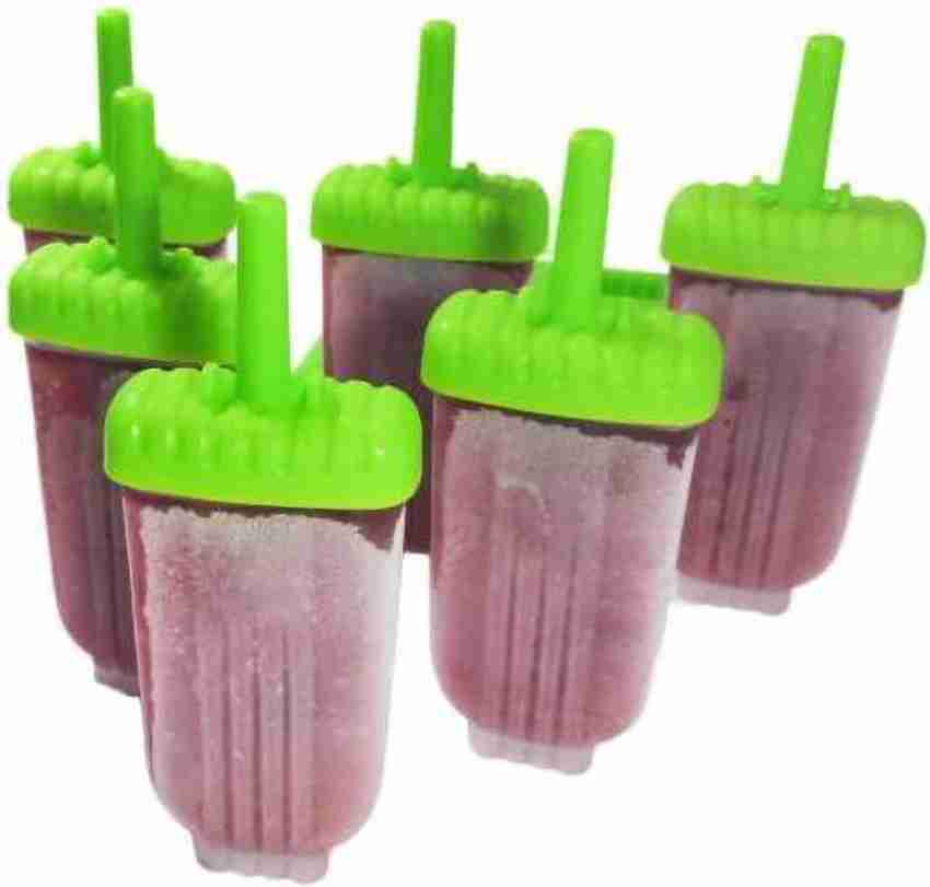 6pcs Reusable Popsicle Molds DIY Ice Cream Plastic Popsicle Mold