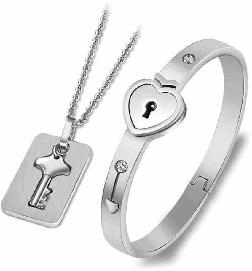 Lock and key 2025 bracelet for couples flipkart