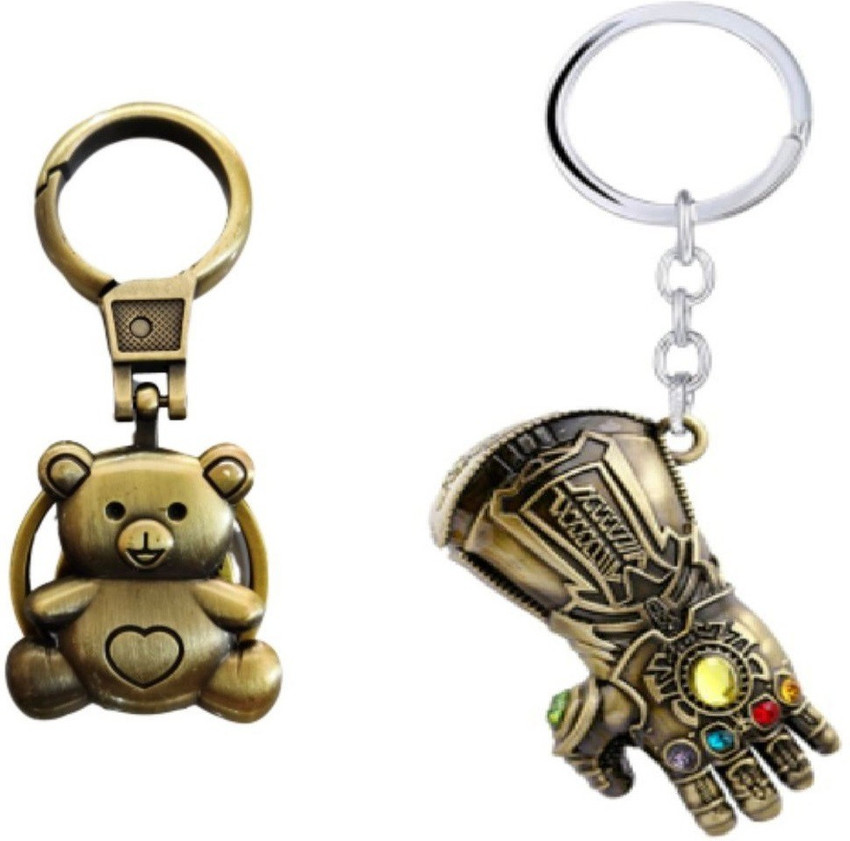 Alvika s Vintage Collection Bronze Teddy Bear Carabiner Avangers