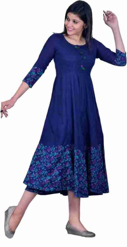 Blue kurti clearance flipkart