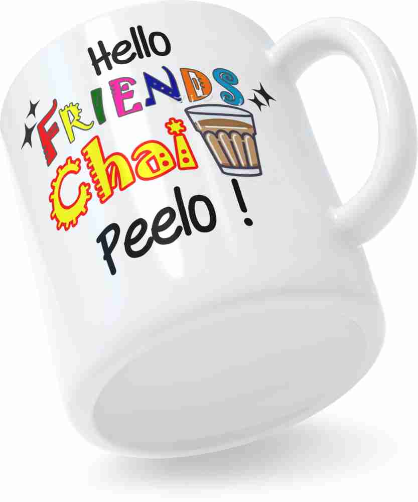 Ashani creation hello friends chai pilo ceramic coffee mug for ...