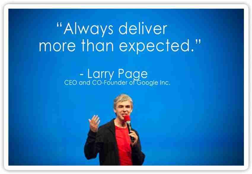 Larry Page motivational quote poster about ceo leadership and vision