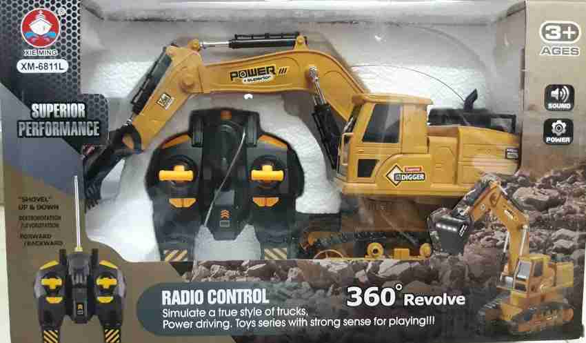 dmpl Remote Control 360 Degree Revolve JCB Excavator Vehicle Toy