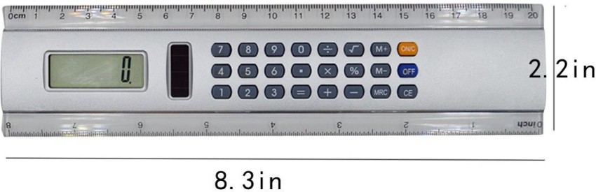 Quinergys ™ Electronic Digital LCD Calculator Scale Ruler  Powered Office Stationery Ruler - Digital Calculator Ruler