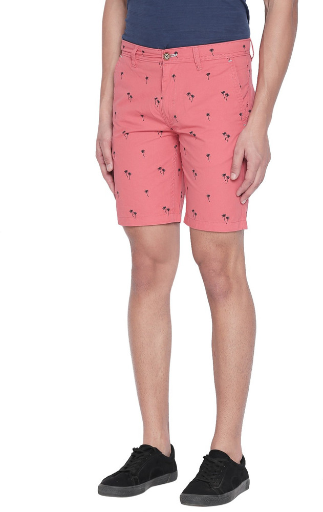 Urban Ranger by Pantaloons Printed Men Pink Basic Shorts Buy