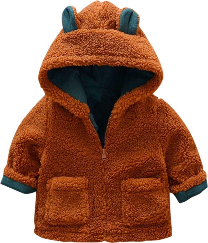 Hopscotch Solid Hooded Neck Casual Baby Boys Brown Sweater Buy