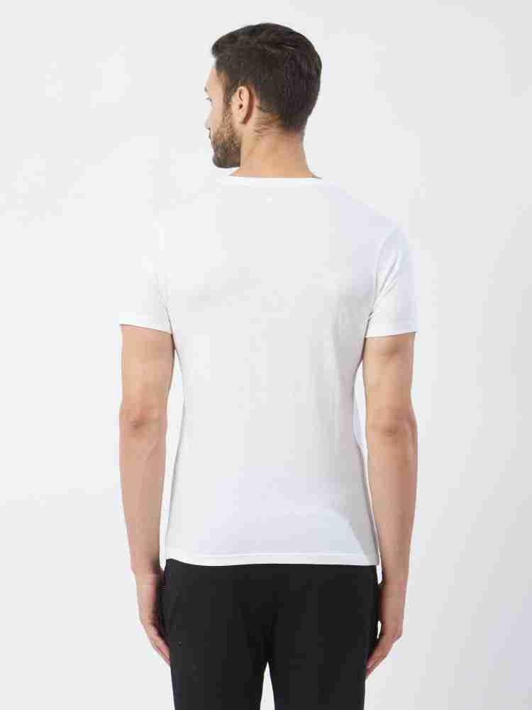 FRUIT OF THE LOOM Solid Men Round Neck White T-Shirt - Buy FRUIT OF THE LOOM  Solid Men Round Neck White T-Shirt Online at Best Prices in India