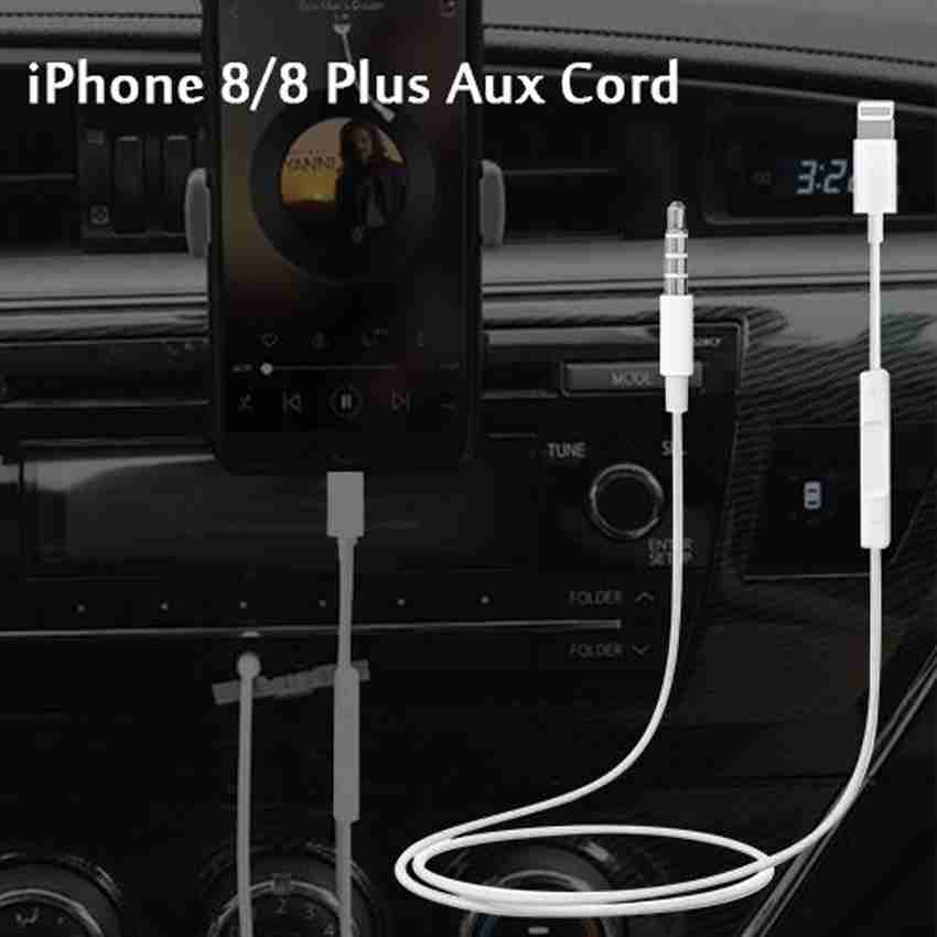 Car charger and aux top cord in one iphone