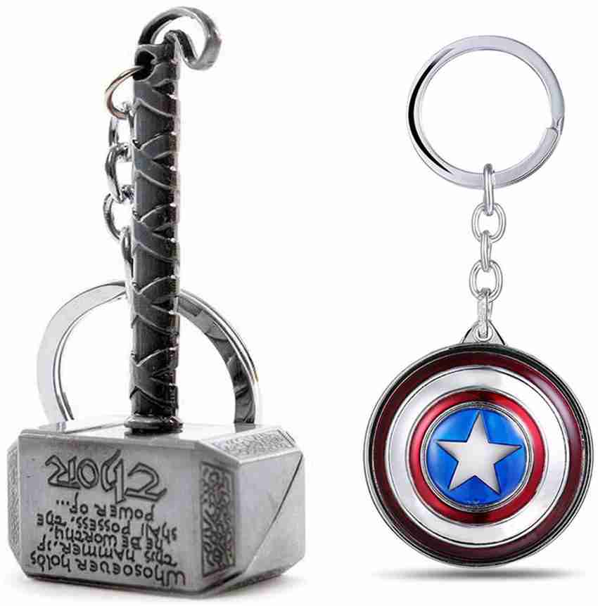 ZYZTA Combo of Marvel Avengers Superhero Thor Hammer and Captain