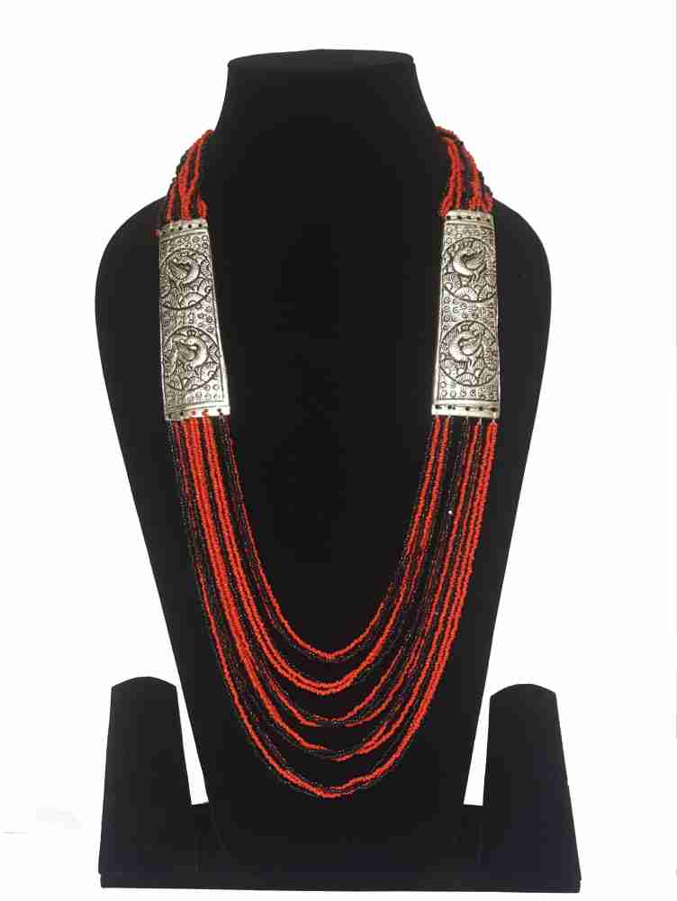 Long on sale red necklace