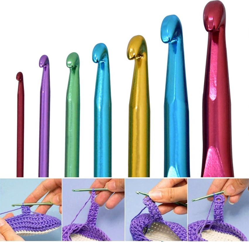 Embroiderymaterial Aluminium Crochet Hook Set of 7 Pieces Hand Sewing Needle  Price in India - Buy Embroiderymaterial Aluminium Crochet Hook Set of 7  Pieces Hand Sewing Needle online at