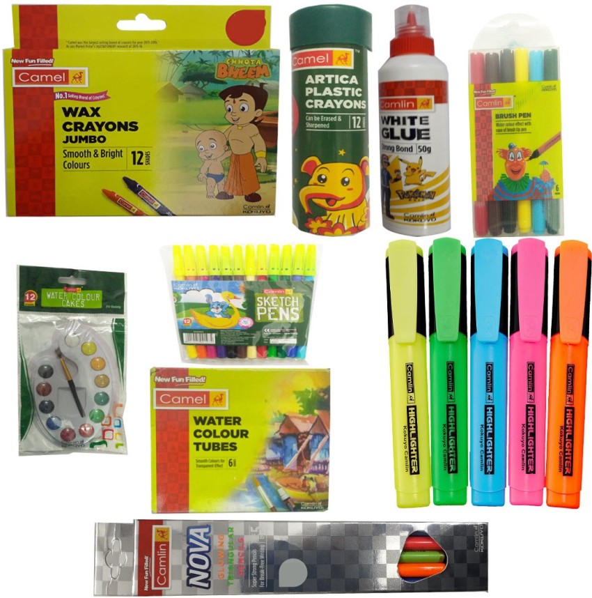 Office Supplies & Stationery, Camel Plastic Crayons