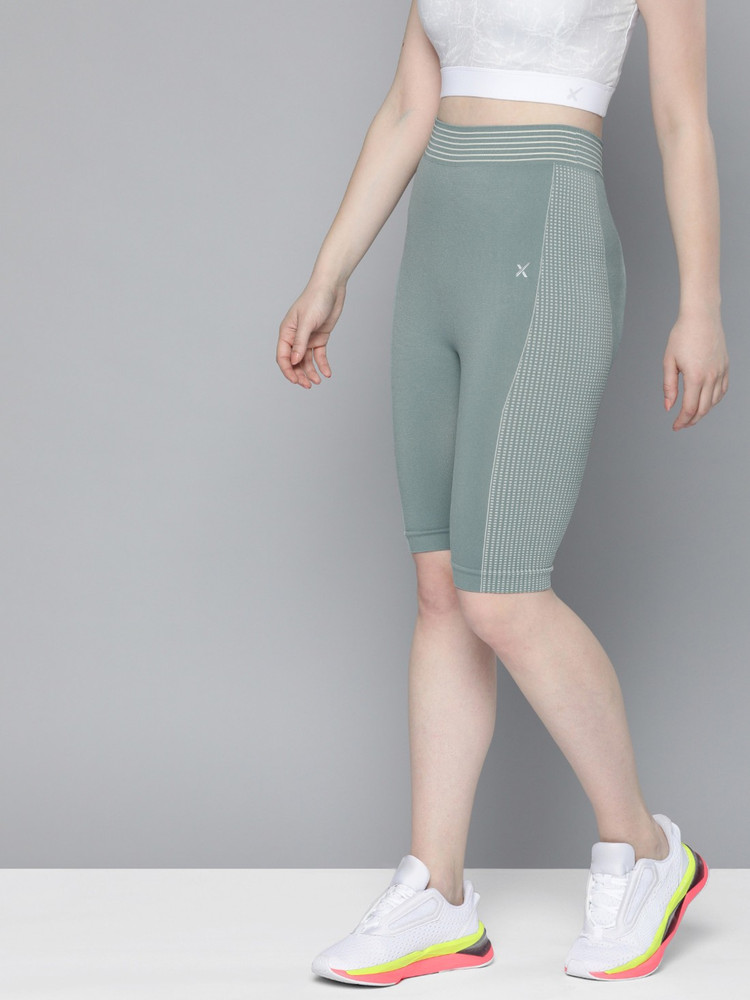 HRX by Hrithik Roshan Self Design Women Green Cycling Shorts Buy