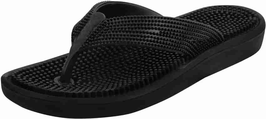 Black rubber online slippers