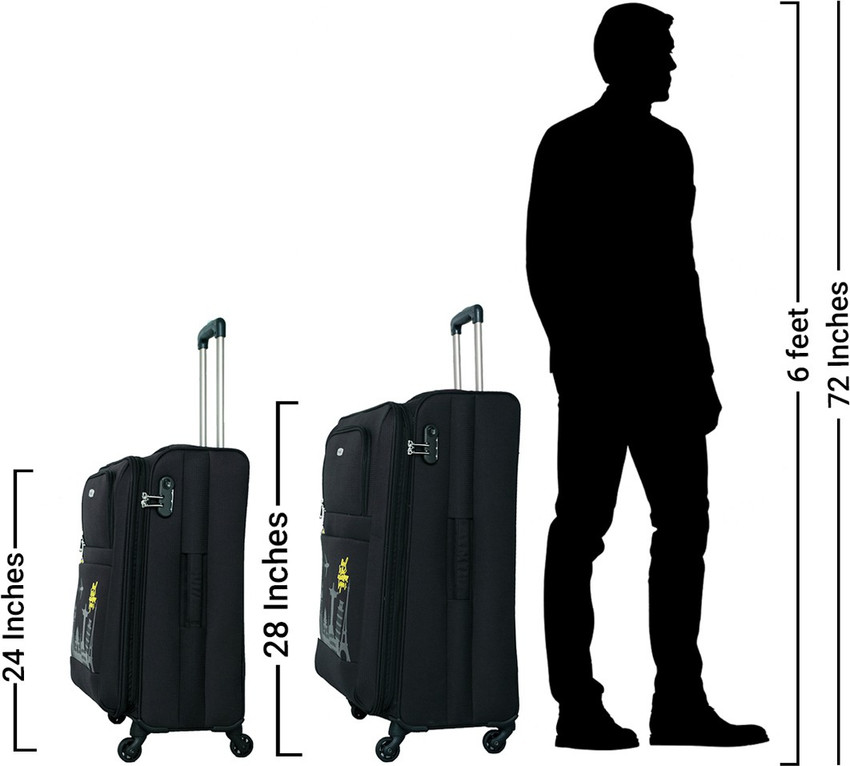 Timus Salsa 65 75 CM Black 4 Wheel Trolley Suitcase for Travel