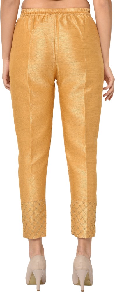 Golden Cotton Pintex Pant  ETHNICALLY YOURS  3769732