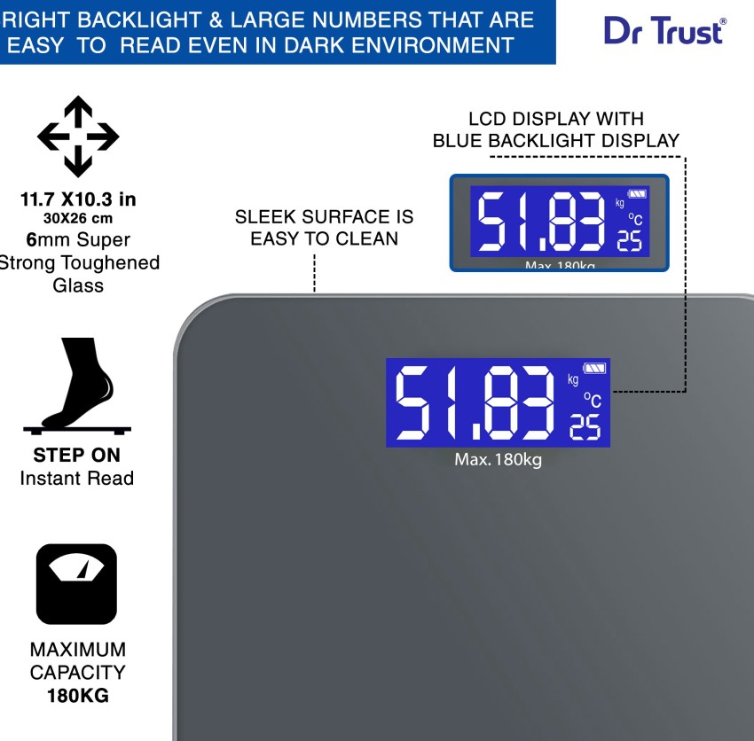 Dr Trust USA Platinum Rechargeable Digital Personal Weighing Scale 501