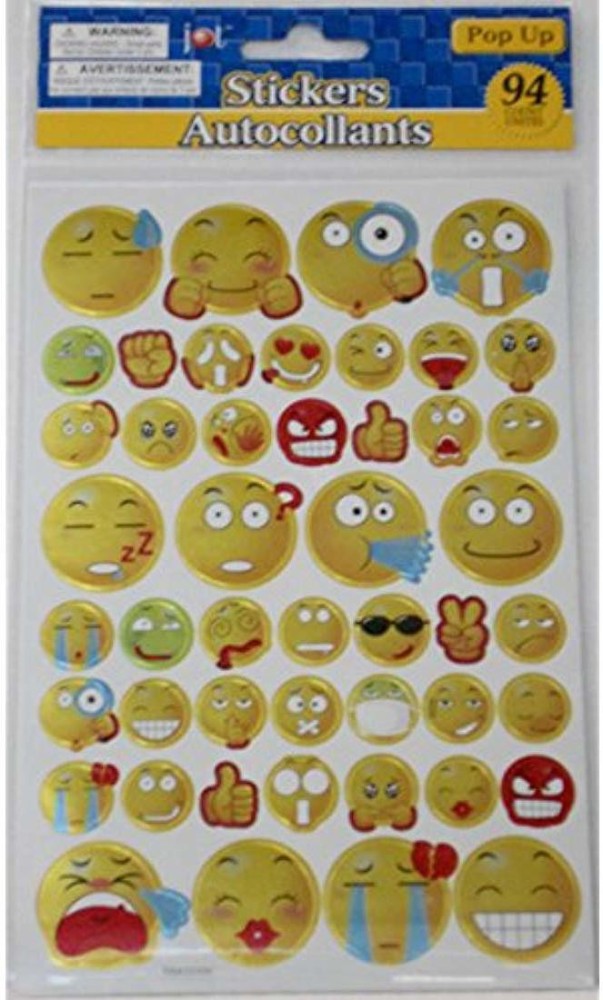 Smiley - 80 autocollants stickers