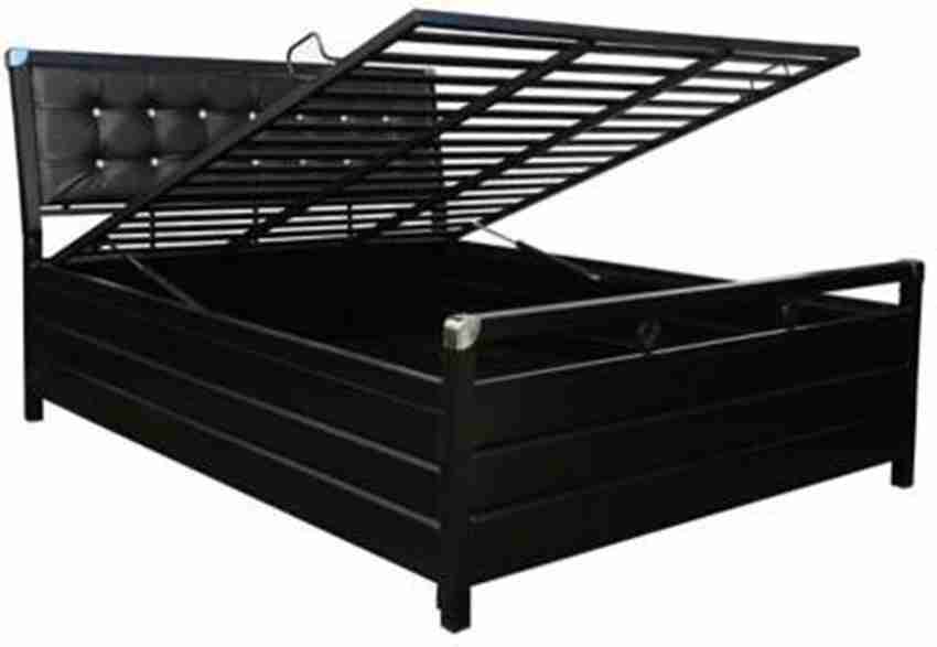King size metal outlet bed with storage