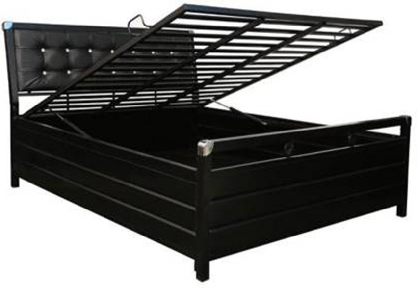 King size metal bed with hydraulic storage discount