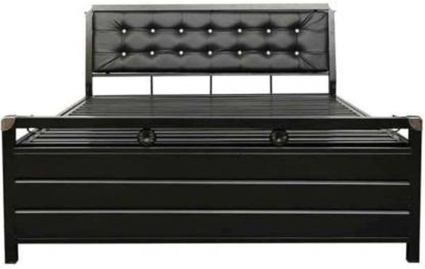 ROYAL METAL FURNITURE Black King size metal box bed with hydraulic storage Metal King Hydraulic Bed Price in India Buy ROYAL METAL FURNITURE Black King size metal box bed with hydraulic
