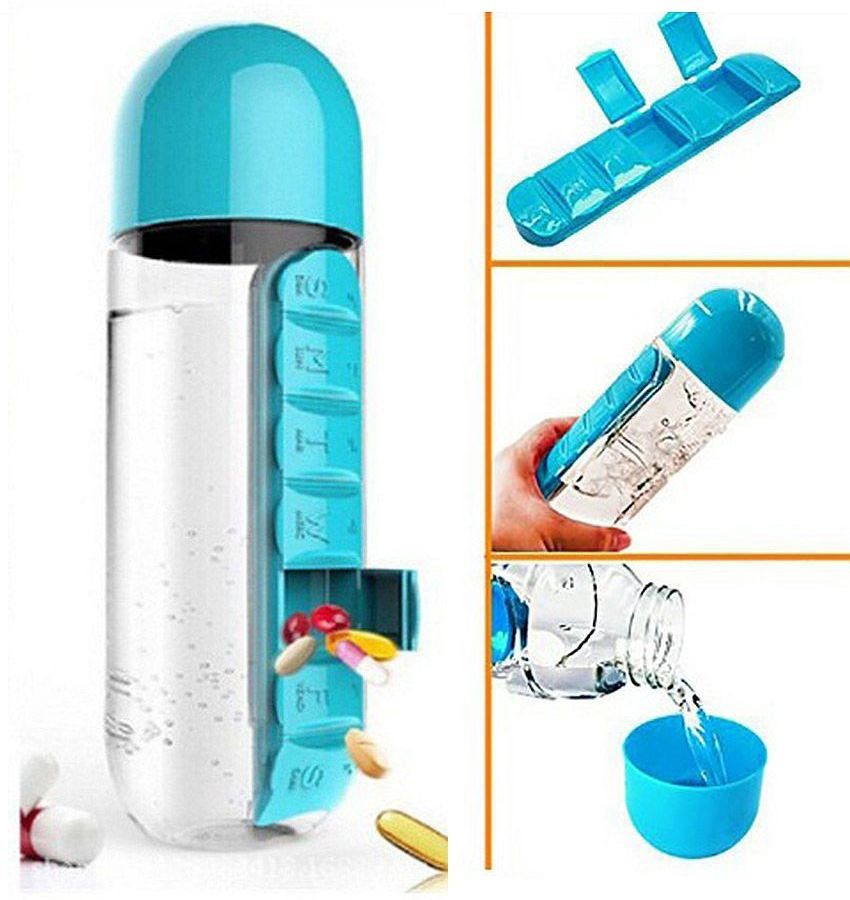 Buy Vastate Pill Box Organizer with Water Bottle for Elderly and Special  People, Multicolor 600 ml Bottle Online at Best Prices in India - Sports &  Fitness