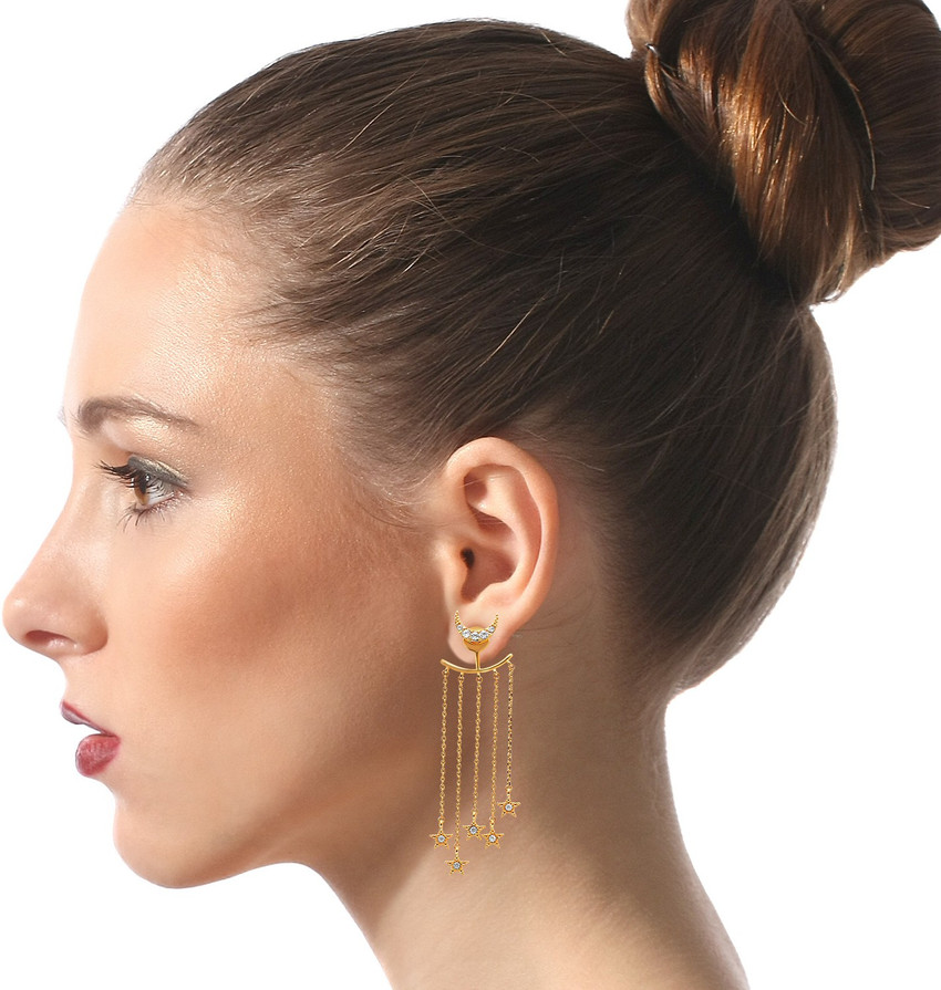 Flipkart Buy POPMODE Popmode Lovely 1 moon and 5 star hanging earrings Crystal Alloy Drops Danglers Online at Best Prices in India