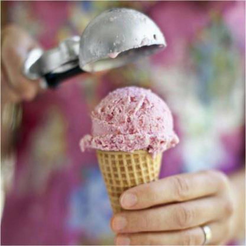 1pc Stainless Steel Ice Cream Scoop, Ice Cream Scoop With Trigger, Fruit  Spoon, Soup Ladle