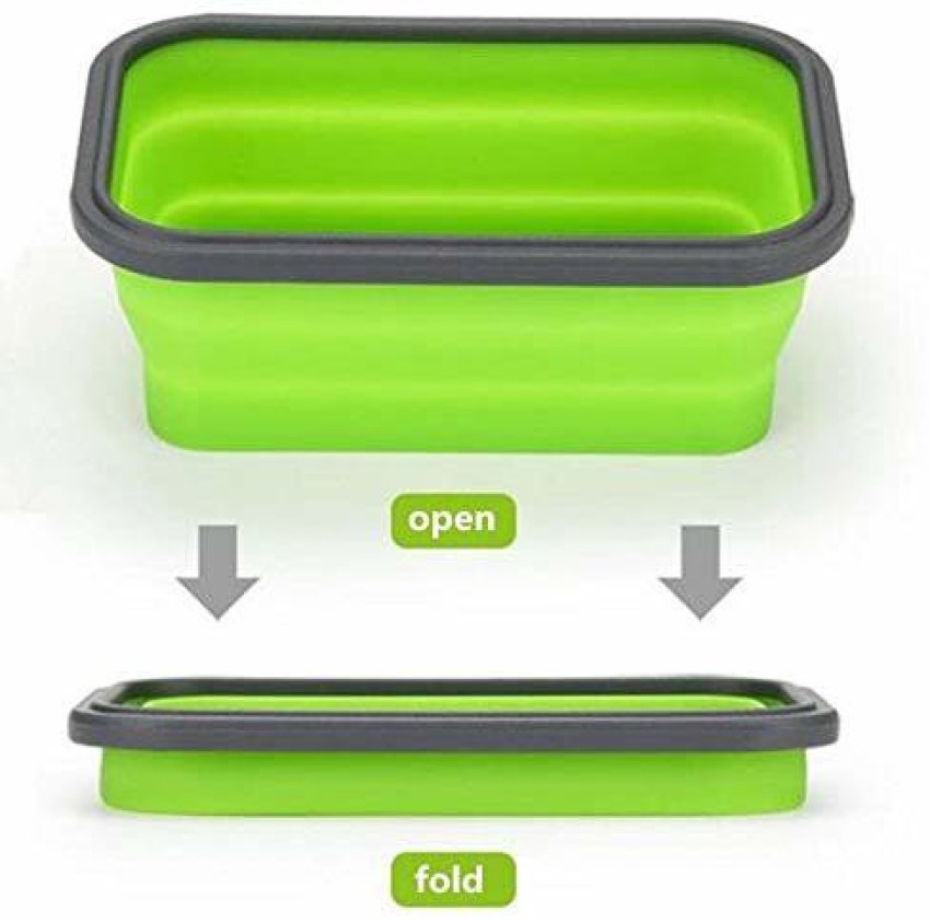 Silicone Lunch Box Collapsible Food Storage Container 750ML, 1