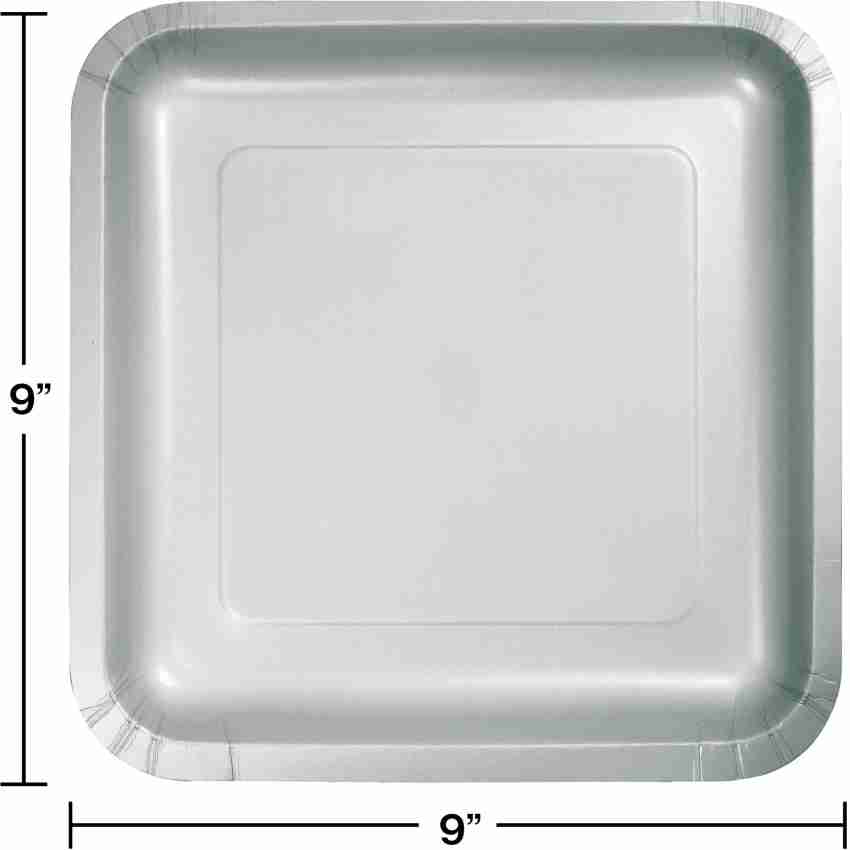 Black square outlet paper plates