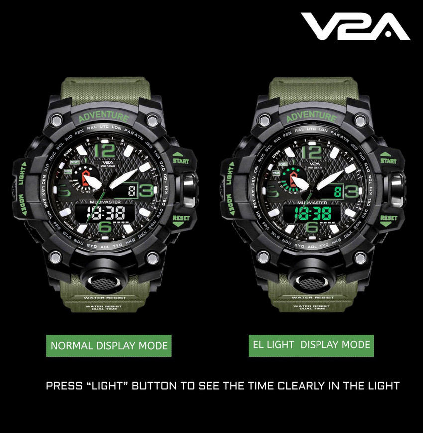 V2A Analog Digital Watch For Men Buy V2A Analog Digital Watch