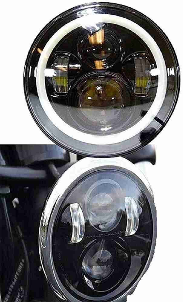 Headlight With LED - Angel Eyes Black (5.75)