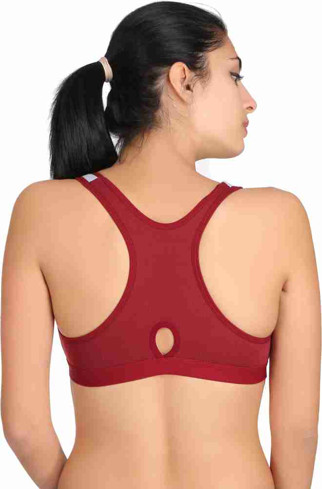 Arousy by Seamed Wirefree Girl's Bra Full Coverage Bra For Women Racerback  Styled Milanche Fabric Sports Bra Pack of 2 Women Sports Non Padded Bra -  Buy Arousy by Seamed Wirefree Girl's