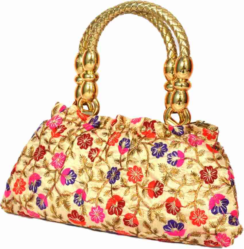 Buy Prosper Women Gold, Pink, Red Messenger Bag EMB_29 Online @ Best Price  in India