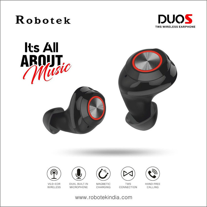 Robotek DUOS TWS Bluetooth Headset Price in India Buy Robotek