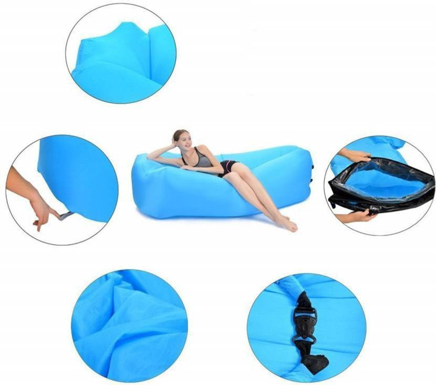VGmax Portable Hangout Lazy Air Bag Bed Polyester Inflatable Bed