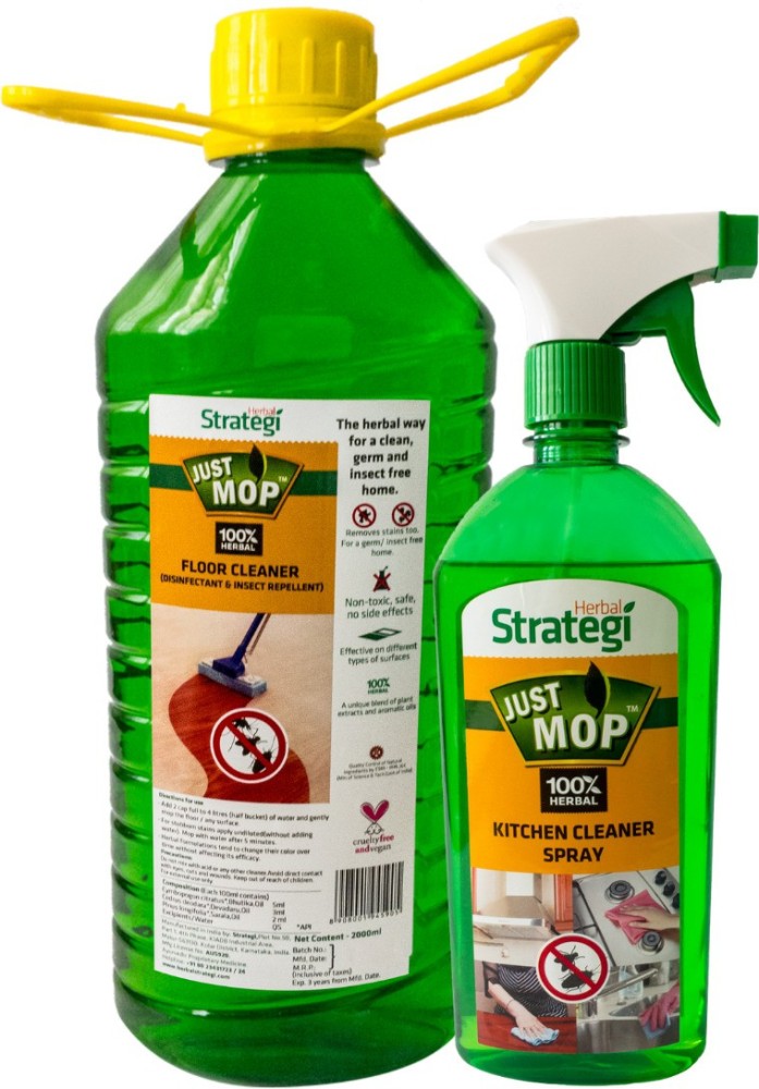 Herbal Glass Cleaner & Kitchen Cleaner (Pack of 500ml x 2) – Herbal Strategi