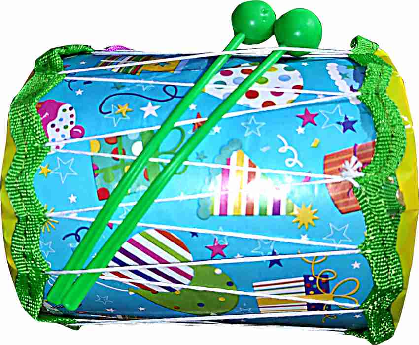Shopsji Small Musical Dholak Small Toys for baby children musical drum small dholak for children birthday gift musical drum Disco Drum for Small Babies New gift Musical Toys Small Dhol Toy for Small B...