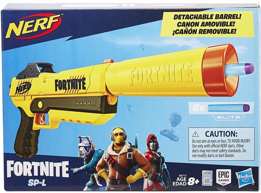Nerf Fortnite AR-L Motorised Nerf Elite Dart Blaster, Motorised Toy, 20  Official Nerf Darts, Flip Up Sights for Youth, Teens, Adults