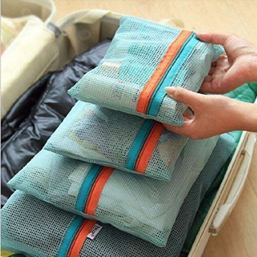 Nyalkaran 4 Pcs Mesh Travel Bag Organizer Set Travel Luggage