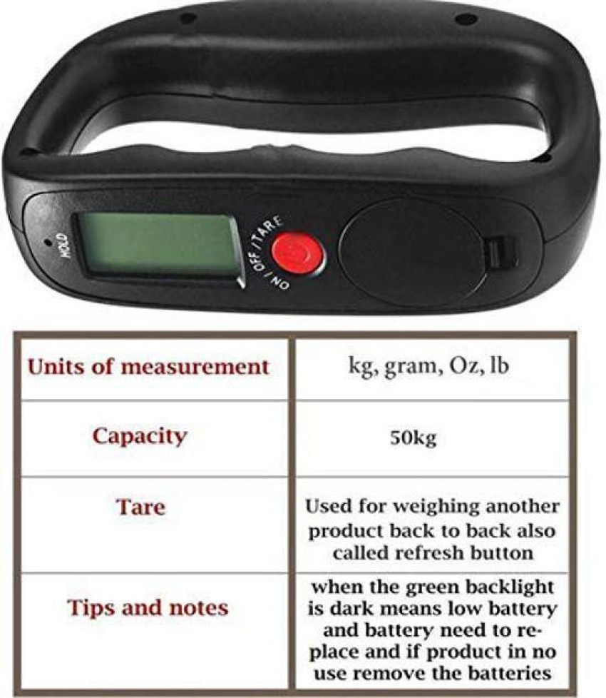 Travel Luggage Scale, Portable Electronic Scale With Hook, Gram