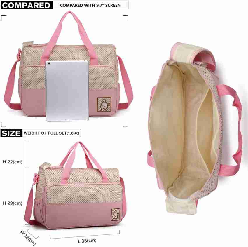 Trendy Dukaan Diaper Mother Bag for New Born Baby - Multipurpose PVC Bag  with Multiple Compartments Red - 1 price in Dubai, UAE