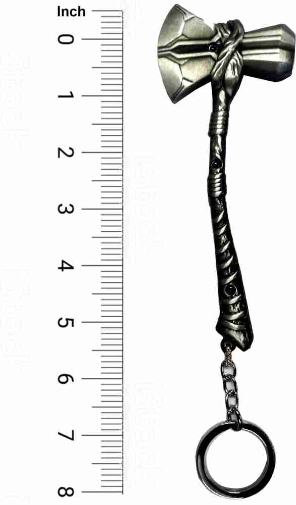 MASHKI EXTRA LONG 8 inches Thor Stormbreaker Axe Key Ring 8